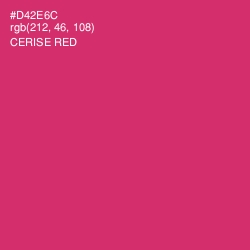 #D42E6C - Cerise Red Color Image
